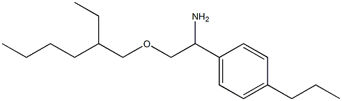 2-[(2-ethylhexyl)oxy]-1-(4-propylphenyl)ethan-1-amine Struktur