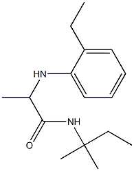 2-[(2-ethylphenyl)amino]-N-(2-methylbutan-2-yl)propanamide Struktur