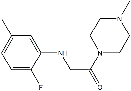 2-[(2-fluoro-5-methylphenyl)amino]-1-(4-methylpiperazin-1-yl)ethan-1-one Struktur