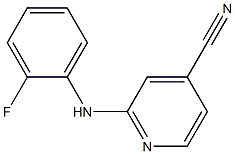 2-[(2-fluorophenyl)amino]isonicotinonitrile Struktur