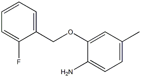 2-[(2-fluorophenyl)methoxy]-4-methylaniline Struktur