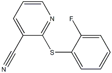 2-[(2-fluorophenyl)sulfanyl]pyridine-3-carbonitrile Struktur