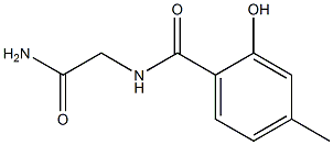 2-[(2-hydroxy-4-methylphenyl)formamido]acetamide Struktur