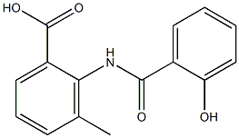 2-[(2-hydroxybenzoyl)amino]-3-methylbenzoic acid Struktur