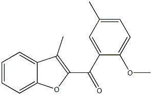 2-[(2-methoxy-5-methylphenyl)carbonyl]-3-methyl-1-benzofuran Struktur