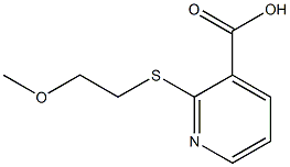 2-[(2-methoxyethyl)sulfanyl]pyridine-3-carboxylic acid Struktur