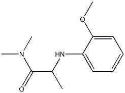 2-[(2-methoxyphenyl)amino]-N,N-dimethylpropanamide Struktur