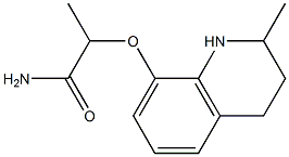 2-[(2-methyl-1,2,3,4-tetrahydroquinolin-8-yl)oxy]propanamide Struktur