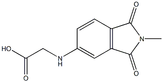 2-[(2-methyl-1,3-dioxo-2,3-dihydro-1H-isoindol-5-yl)amino]acetic acid Struktur