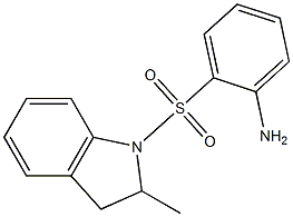 2-[(2-methyl-2,3-dihydro-1H-indole-1-)sulfonyl]aniline Struktur