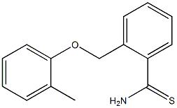 2-[(2-methylphenoxy)methyl]benzenecarbothioamide Struktur