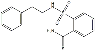 2-[(2-phenylethyl)sulfamoyl]benzene-1-carbothioamide Struktur