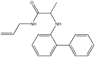 2-[(2-phenylphenyl)amino]-N-(prop-2-en-1-yl)propanamide Struktur