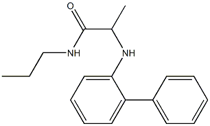 2-[(2-phenylphenyl)amino]-N-propylpropanamide Struktur