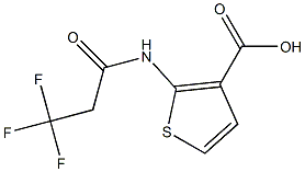 2-[(3,3,3-trifluoropropanoyl)amino]thiophene-3-carboxylic acid Struktur