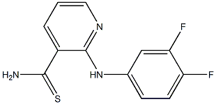 2-[(3,4-difluorophenyl)amino]pyridine-3-carbothioamide Struktur