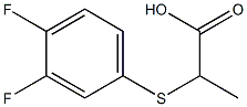 2-[(3,4-difluorophenyl)thio]propanoic acid Struktur