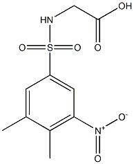 2-[(3,4-dimethyl-5-nitrobenzene)sulfonamido]acetic acid Struktur