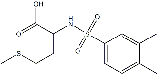 2-[(3,4-dimethylbenzene)sulfonamido]-4-(methylsulfanyl)butanoic acid Struktur