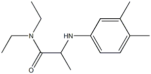 2-[(3,4-dimethylphenyl)amino]-N,N-diethylpropanamide Struktur