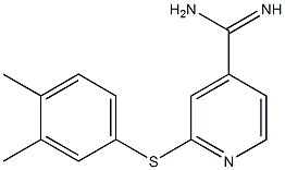 2-[(3,4-dimethylphenyl)sulfanyl]pyridine-4-carboximidamide Struktur