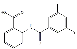 2-[(3,5-difluorobenzene)(methyl)amido]benzoic acid Struktur