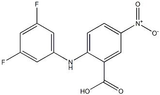 2-[(3,5-difluorophenyl)amino]-5-nitrobenzoic acid Struktur