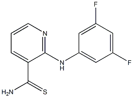 2-[(3,5-difluorophenyl)amino]pyridine-3-carbothioamide Struktur