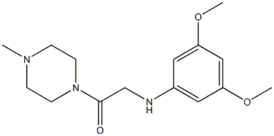 2-[(3,5-dimethoxyphenyl)amino]-1-(4-methylpiperazin-1-yl)ethan-1-one Struktur