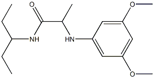 2-[(3,5-dimethoxyphenyl)amino]-N-(pentan-3-yl)propanamide Struktur