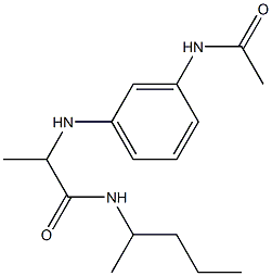 2-[(3-acetamidophenyl)amino]-N-(pentan-2-yl)propanamide Struktur