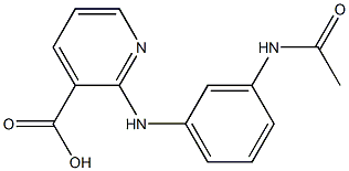 2-[(3-acetamidophenyl)amino]pyridine-3-carboxylic acid Struktur