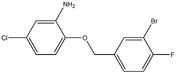 2-[(3-bromo-4-fluorophenyl)methoxy]-5-chloroaniline Struktur