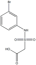 2-[(3-bromophenyl)sulfamoyl]acetic acid Struktur