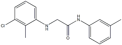 2-[(3-chloro-2-methylphenyl)amino]-N-(3-methylphenyl)acetamide Struktur