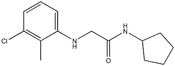 2-[(3-chloro-2-methylphenyl)amino]-N-cyclopentylacetamide Struktur