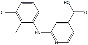 2-[(3-chloro-2-methylphenyl)amino]pyridine-4-carboxylic acid Struktur