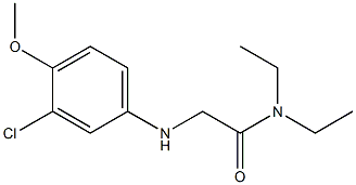 2-[(3-chloro-4-methoxyphenyl)amino]-N,N-diethylacetamide Struktur