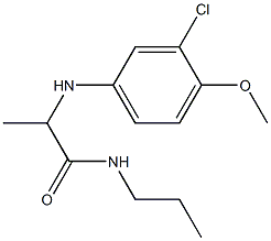 2-[(3-chloro-4-methoxyphenyl)amino]-N-propylpropanamide Struktur