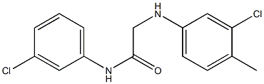 2-[(3-chloro-4-methylphenyl)amino]-N-(3-chlorophenyl)acetamide Struktur