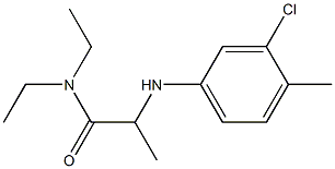 2-[(3-chloro-4-methylphenyl)amino]-N,N-diethylpropanamide Struktur