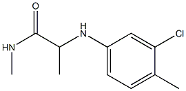 2-[(3-chloro-4-methylphenyl)amino]-N-methylpropanamide Struktur