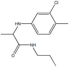 2-[(3-chloro-4-methylphenyl)amino]-N-propylpropanamide Struktur