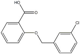 2-[(3-chlorophenyl)methoxy]benzoic acid Struktur