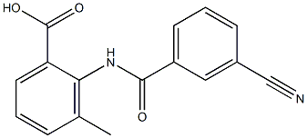 2-[(3-cyanobenzene)amido]-3-methylbenzoic acid Struktur