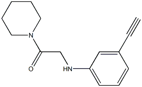 2-[(3-ethynylphenyl)amino]-1-(piperidin-1-yl)ethan-1-one Struktur