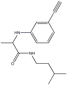 2-[(3-ethynylphenyl)amino]-N-(3-methylbutyl)propanamide Struktur