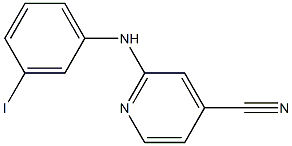 2-[(3-iodophenyl)amino]pyridine-4-carbonitrile Struktur