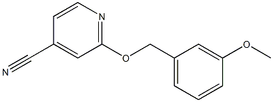 2-[(3-methoxybenzyl)oxy]isonicotinonitrile Struktur