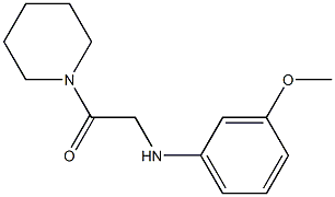 2-[(3-methoxyphenyl)amino]-1-(piperidin-1-yl)ethan-1-one Struktur